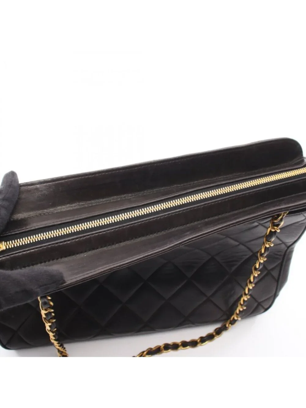 Chanel Shoulder Bag Quilted Black Lambskin